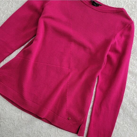 Olsen Europe Cotton Sweater Radpberry S - Picture 3 of 6